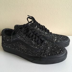 Vans Old Skool Sparkle Glitter Cheetah Leopard 9